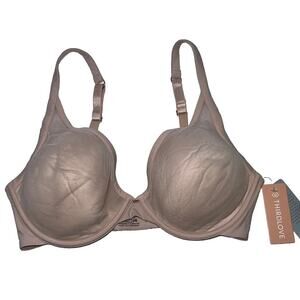 Thirdlove Bra Size 32E Beige Nude 24/7 Classic Contour Plunge Mesh Push Up